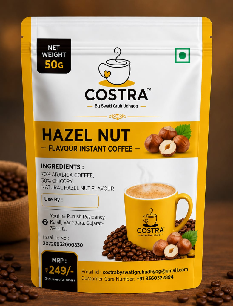COSTRA Hazel Nut Flavour Instant - COSTRA Coffee Blend (50g)
